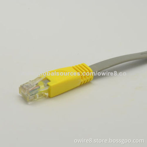 Flat patch cord cat6 with PVC jacket, 2m passed fluke test